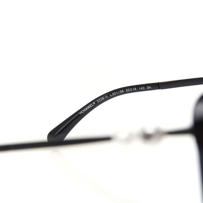 Chanel Acetate Butterfly Winter Pearl Sunglasses 5339-H Black 5 of 7