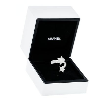 Chanel 18K White Gold Diamond Comete Geode Ring 52 6 5 of 5