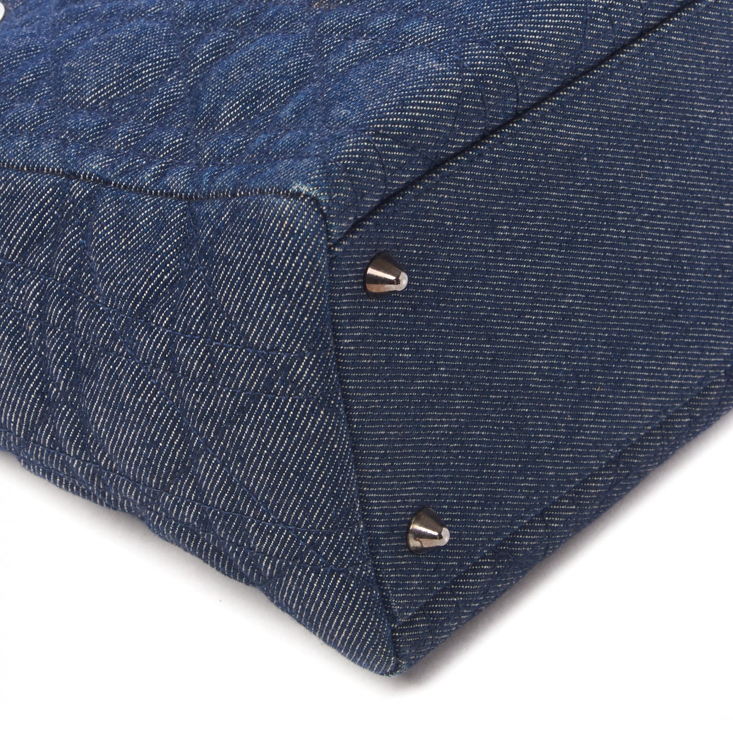 Denim Cannage Medium Lady Dior Blue