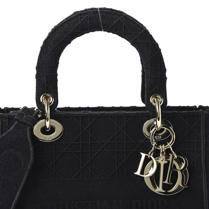 Christian Dior Canvas Cannage Medium Lady D-Lite Black 8 of 8