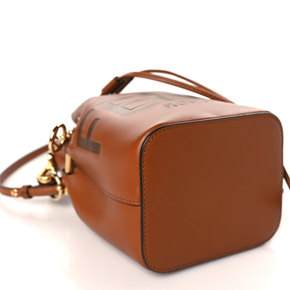 Fendi Vitello King F is Fendi Logo Embossed Mini Mon Tresor Bucket Bag Cuoio 8 of 9