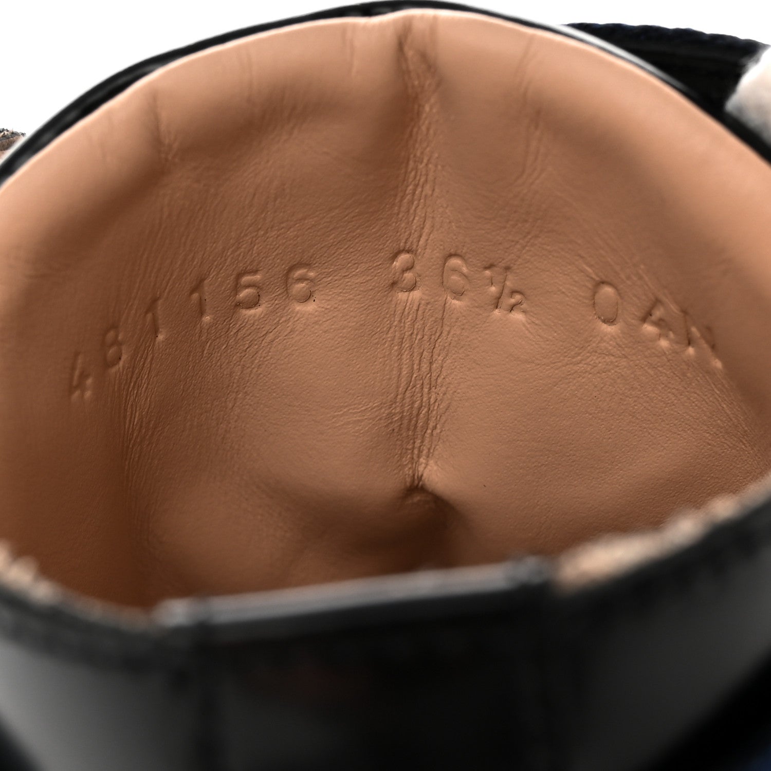 Gucci Calfskin Sylvie Web Womens Lace Up Combat Boots 36.5 Black 8 of 10