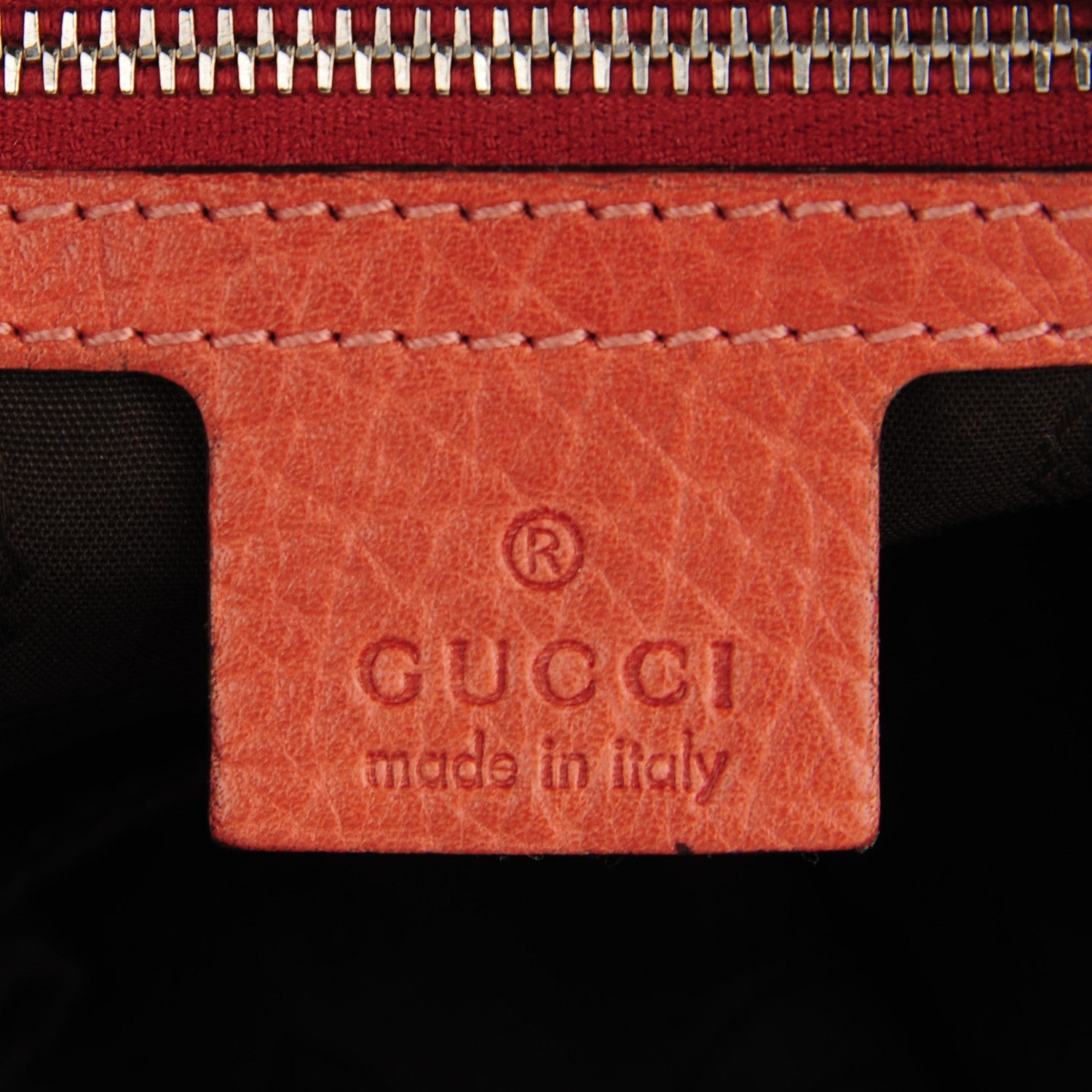 Gucci Monogram Medium Bamboo Bar Tote Orange 7 of 10