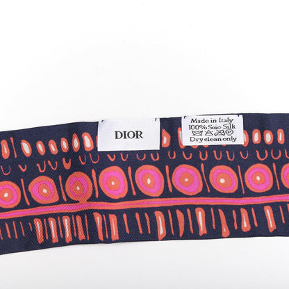 Christian Dior Silk Animals Lion Mitzah Scarf Pink 2 of 3