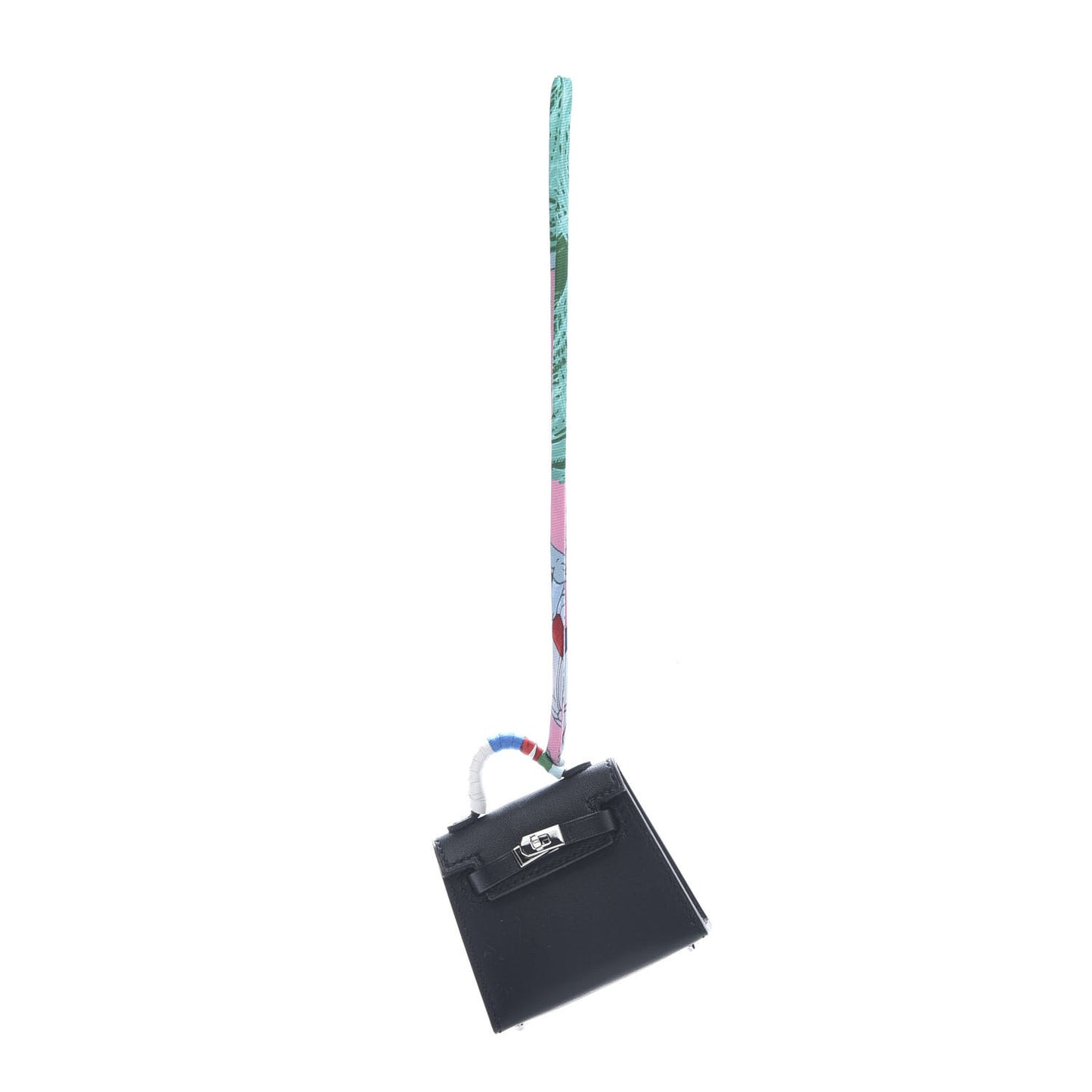 Tadelakt Mini Kelly Twilly Bag Charm Black