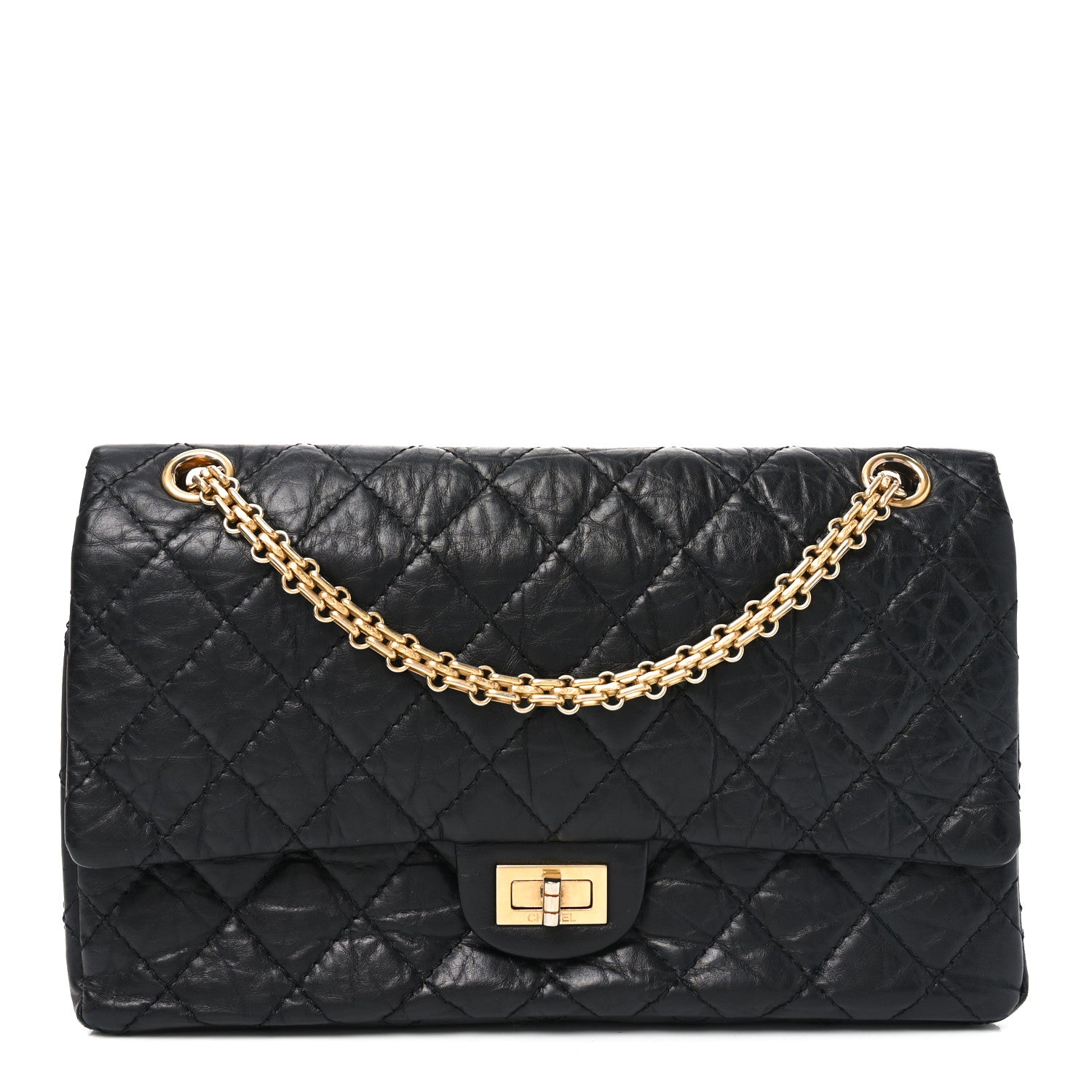 Chanel Aged Calfskin Quilted 2.55 Reissue 225 Flap Black 1 of 10
