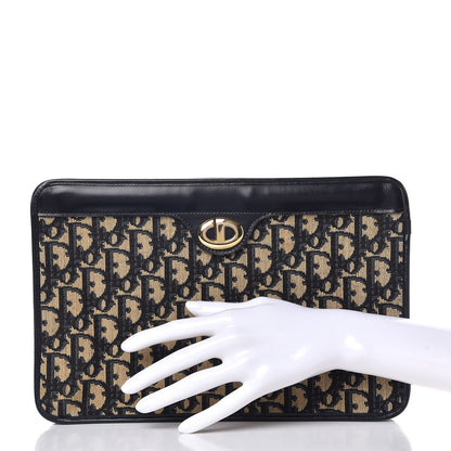 Christian Dior Monogram Clutch Navy Blue 2 of 7