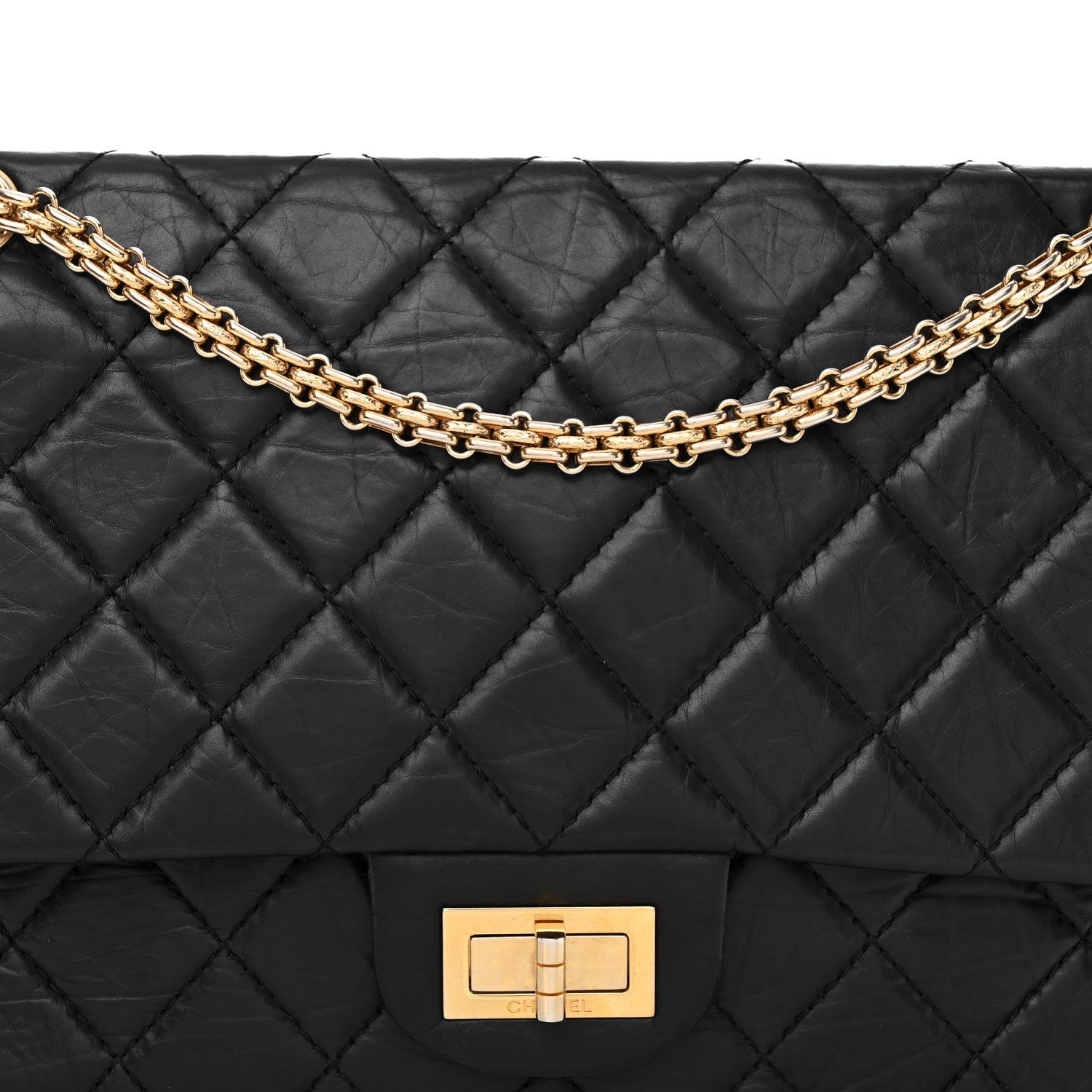Chanel Aged Calfskin Quilted 2.55 Reissue 227 Flap Black 9 of 12