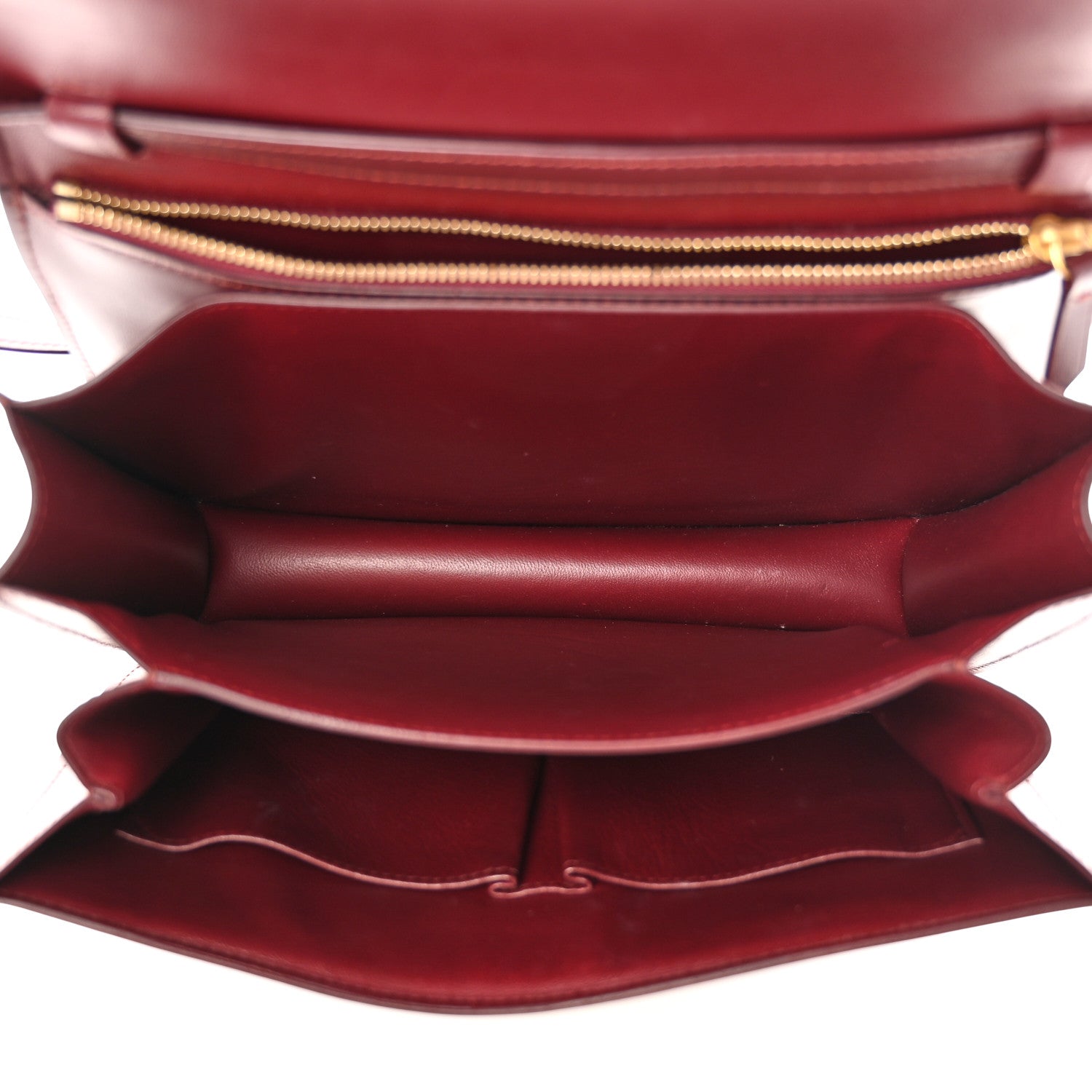 Celine Box Calfskin Medium Classic Box Flap Bag Burgundy 5 of 21