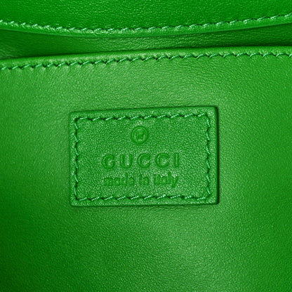 Gucci Merino Wool Medium Maxi Horsebit Chain Shoulder Bag Green 6 of 8