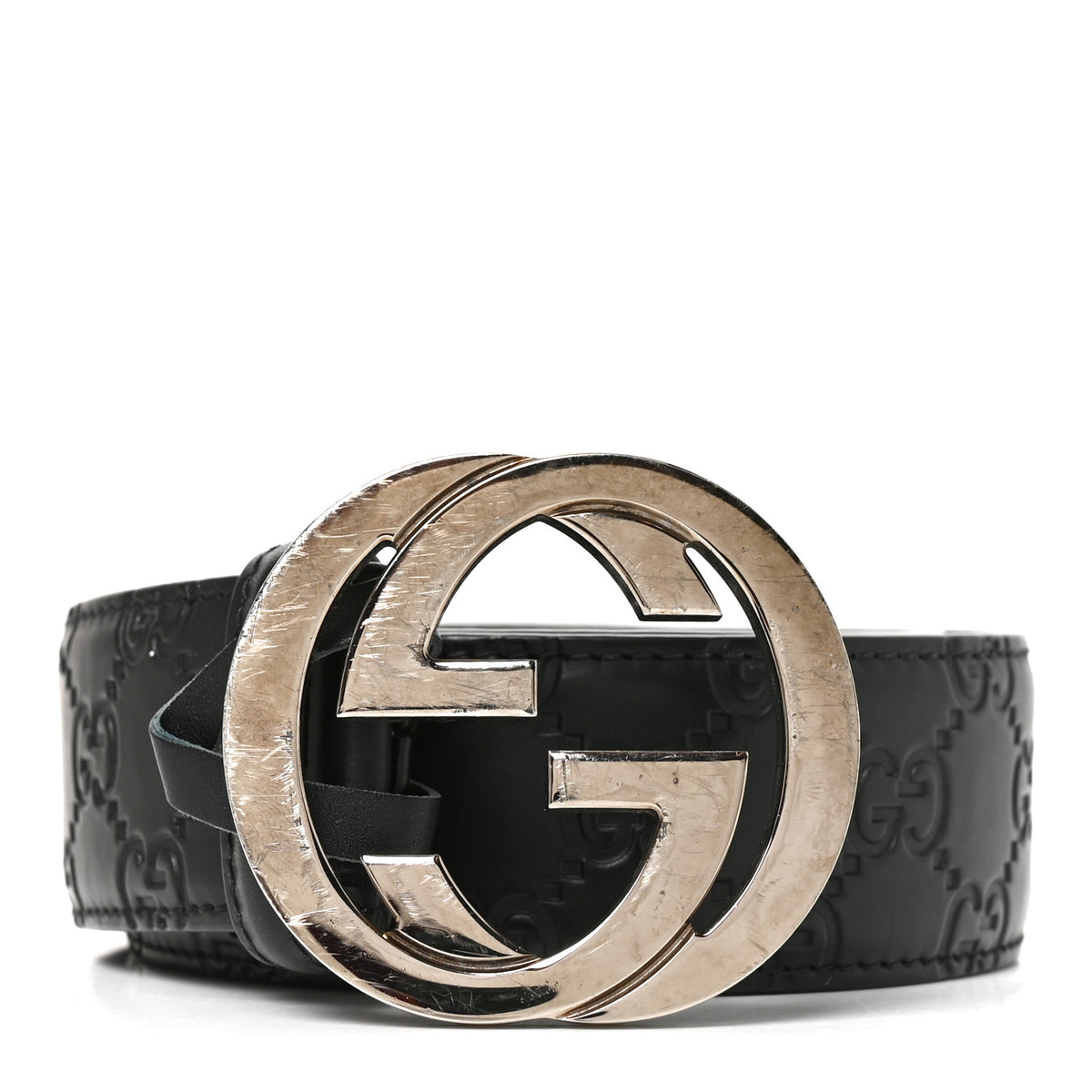 Guccissima Signature Interlocking G 40mm Belt 105 42 Black