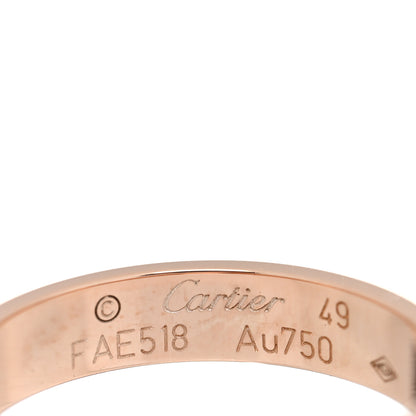 Cartier 18K Pink Gold 3.5mm LOVE Wedding Band Ring 49 4.75 5 of 5