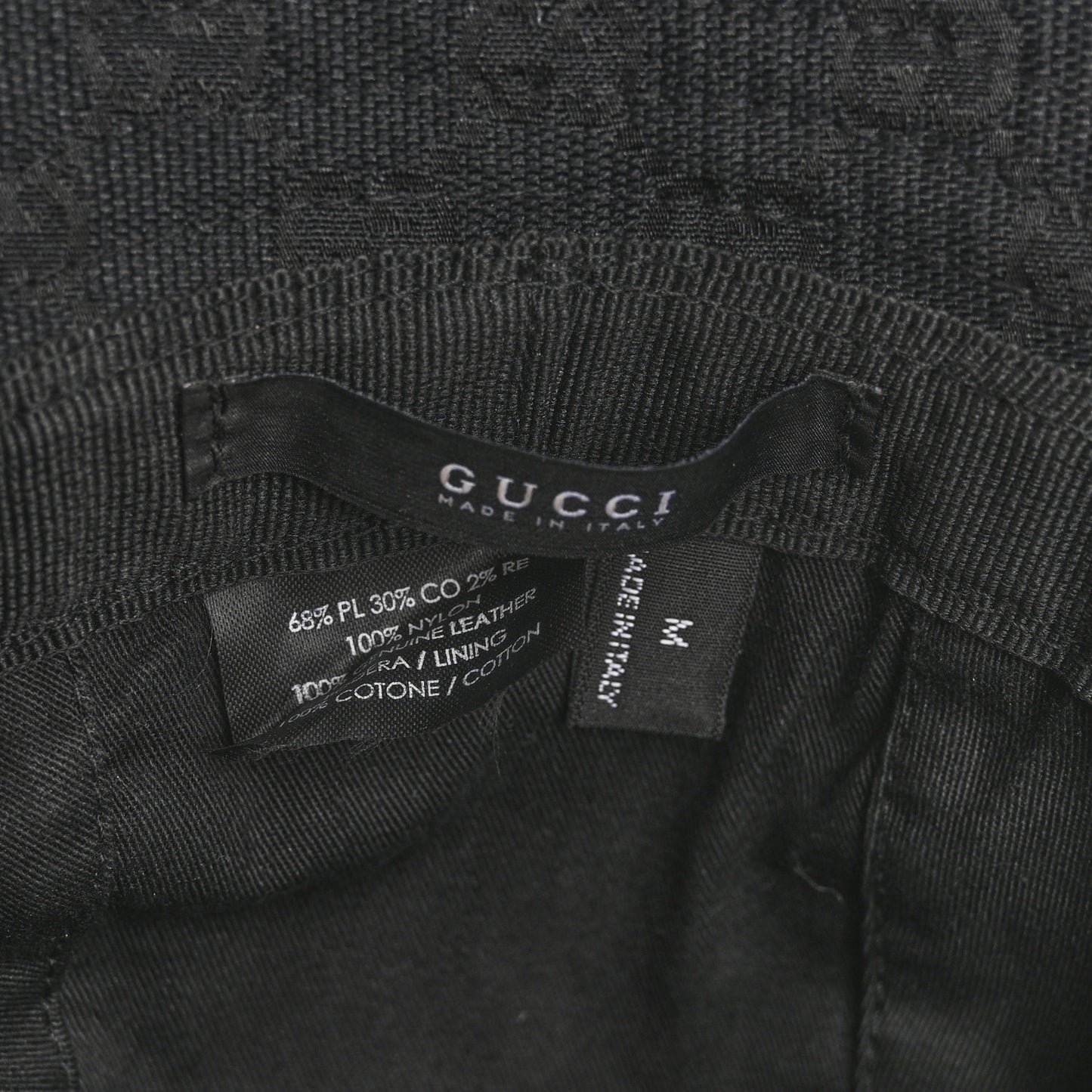 Monogram Web Bucket Hat M Black