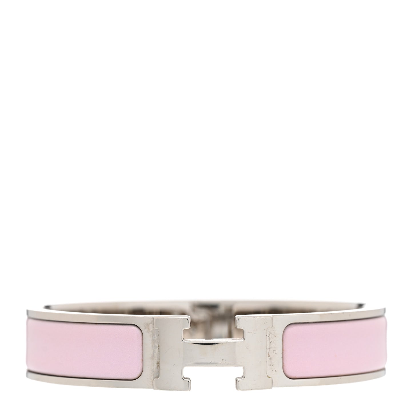 Enamel Narrow Clic Clac H Bracelet PM Rose Dragee