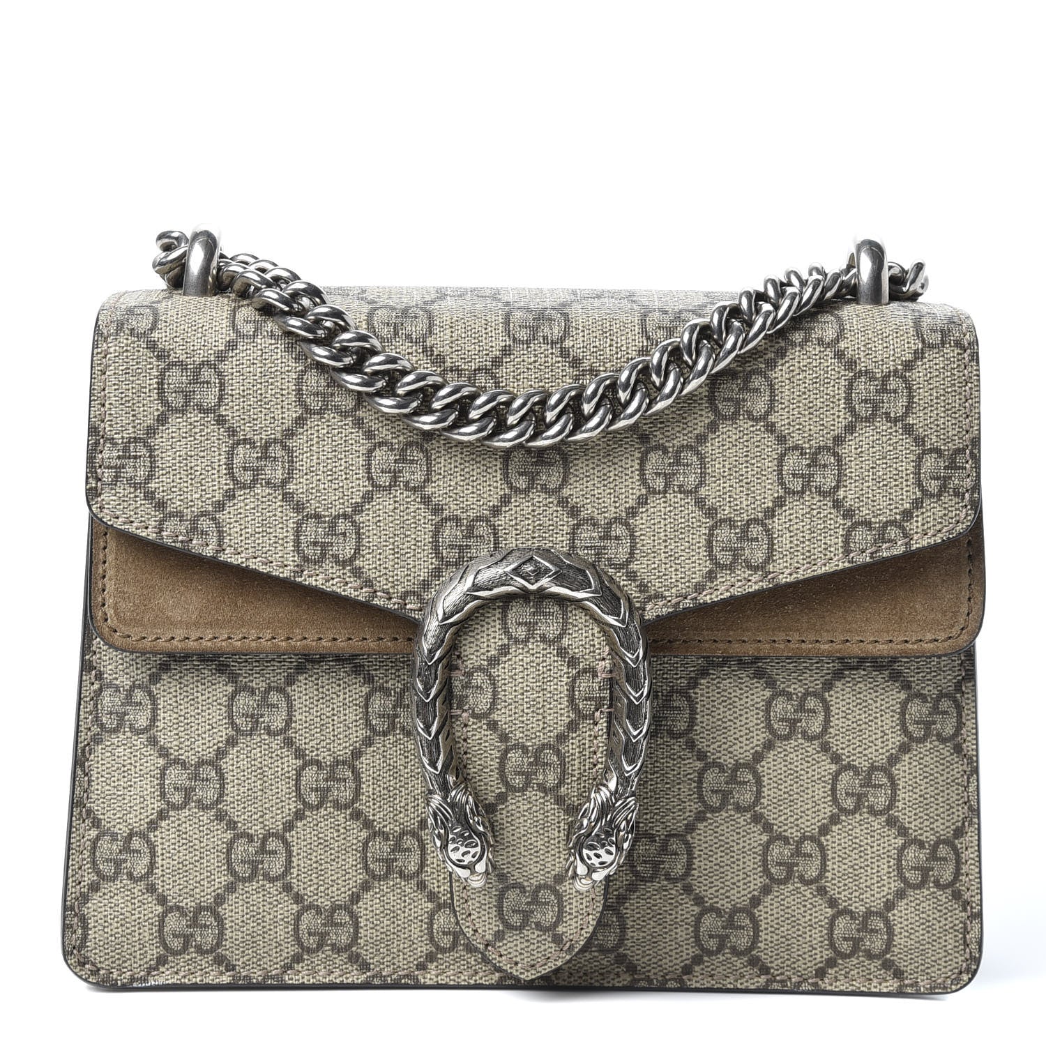 Gucci GG Supreme Monogram Mini Dionysus Shoulder Bag Taupe 1 of 10