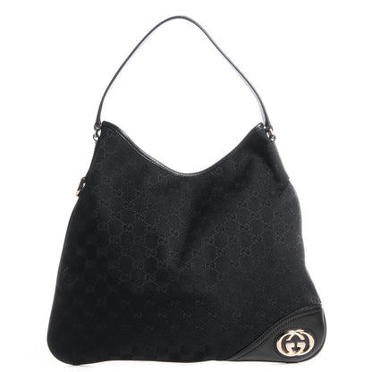 Gucci Monogram New Britt Medium Hobo Black 1 of 7