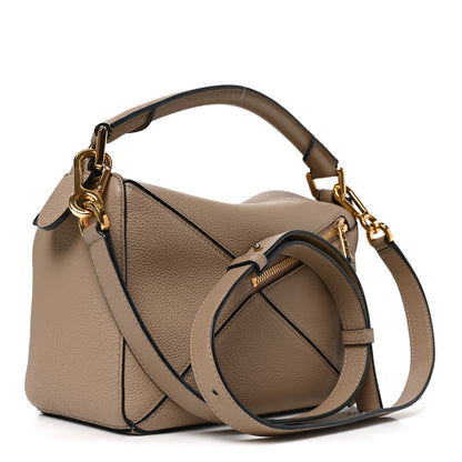 Loewe Grained Calfskin Small Puzzle Bag Sand 3 of 9
