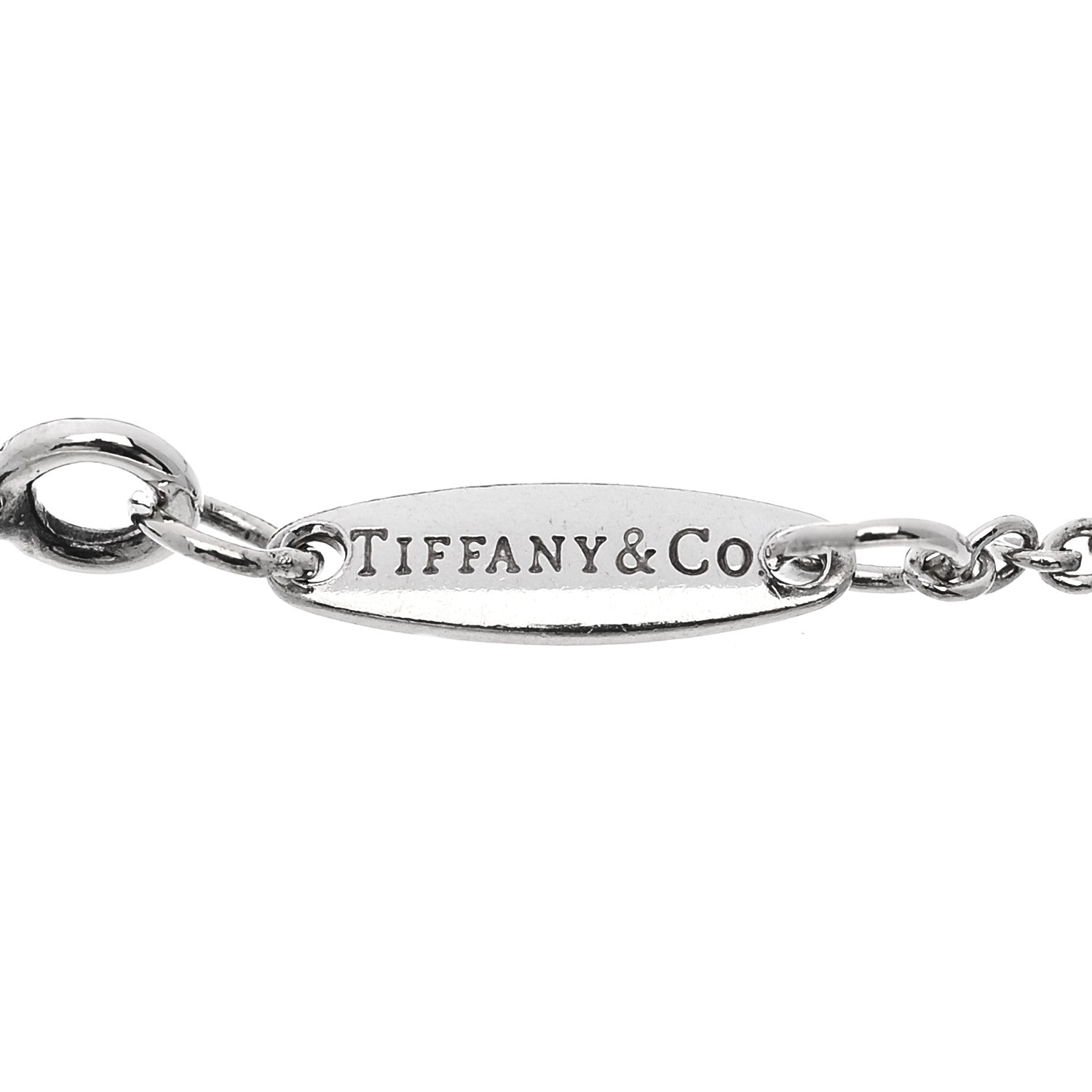 Tiffany Sterling Silver Diamond .05ct Elsa Peretti Diamonds by the Yard Bracelet 3 of 6