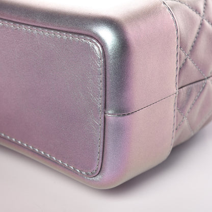 Chanel Iridescent Lambskin Calfskin Quilted Gabrielle Backpack Light Purple 9 of 10