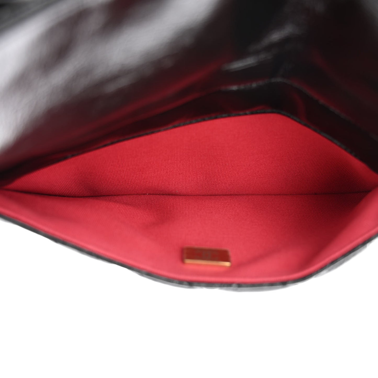 Shiny Crumpled Calfskin Quilted Wavy CC Hobo Black
