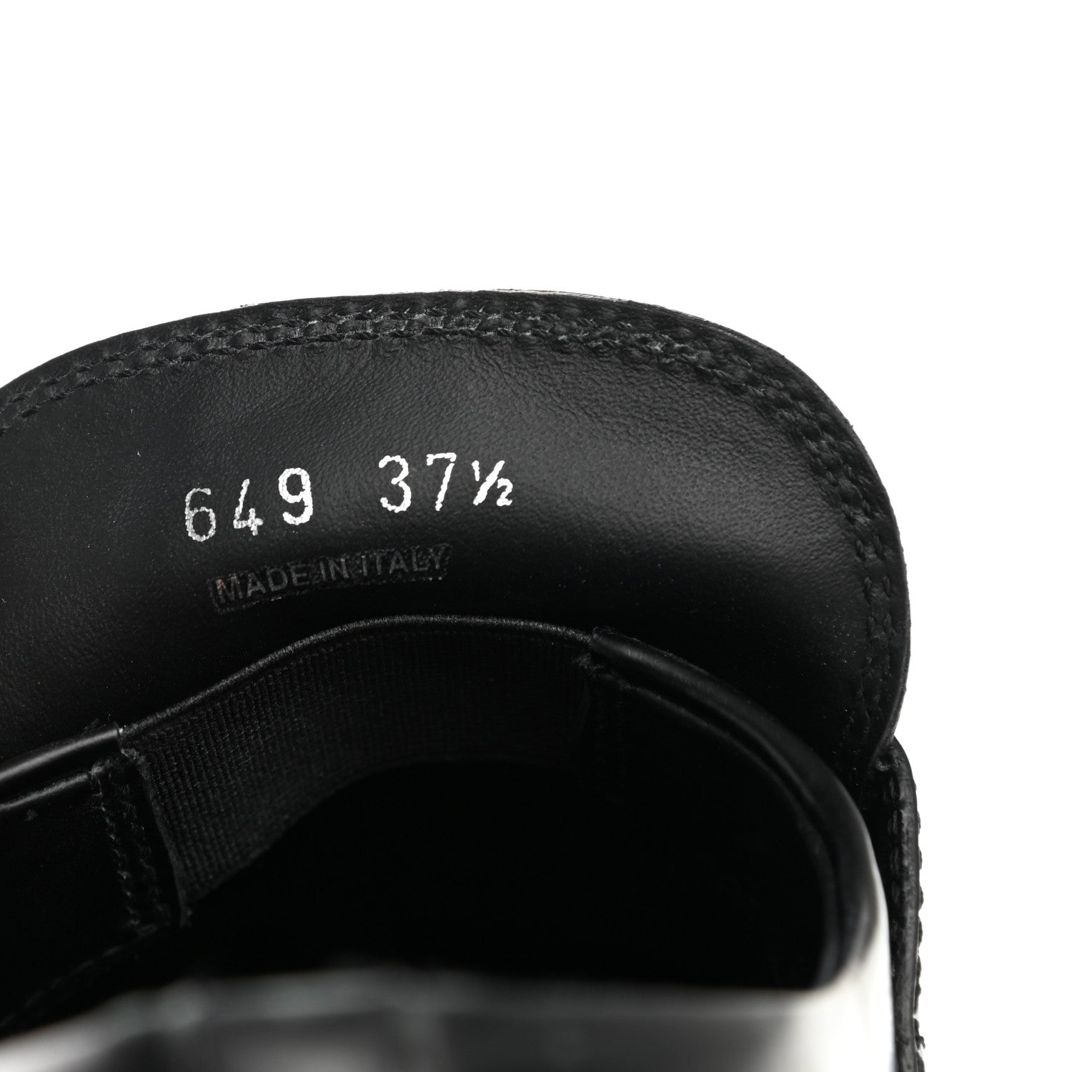 Prada Spazzolato Rois Metal Triangle Logo Monolith 55mm Loafers 37.5 Black 8 of 12