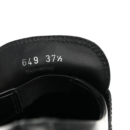 Prada Spazzolato Rois Metal Triangle Logo Monolith 55mm Loafers 37.5 Black 8 of 12
