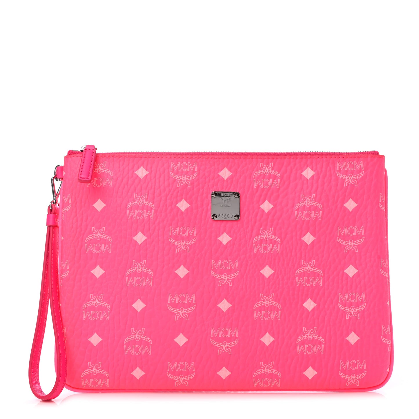 Visetos Wristlet Zip Pouch Neon Pink