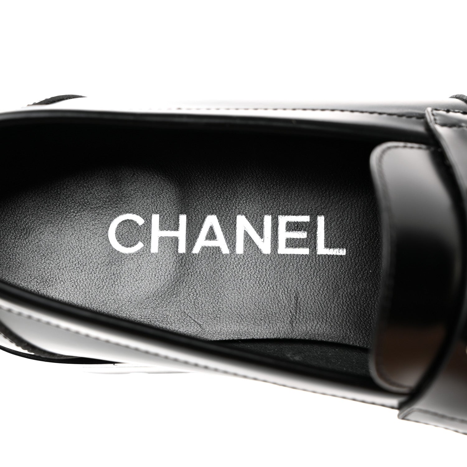 Chanel Calfskin Metal CC Loafers 37 Black 6 of 8