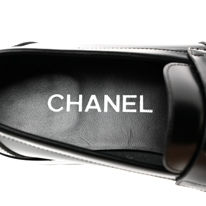 Chanel Calfskin Metal CC Loafers 37 Black 6 of 8