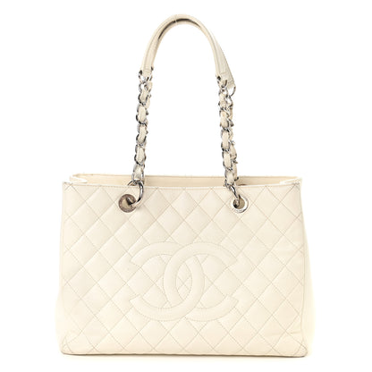 Chanel Caviar Quilted Grand Shopping Tote GST White 1 of 13