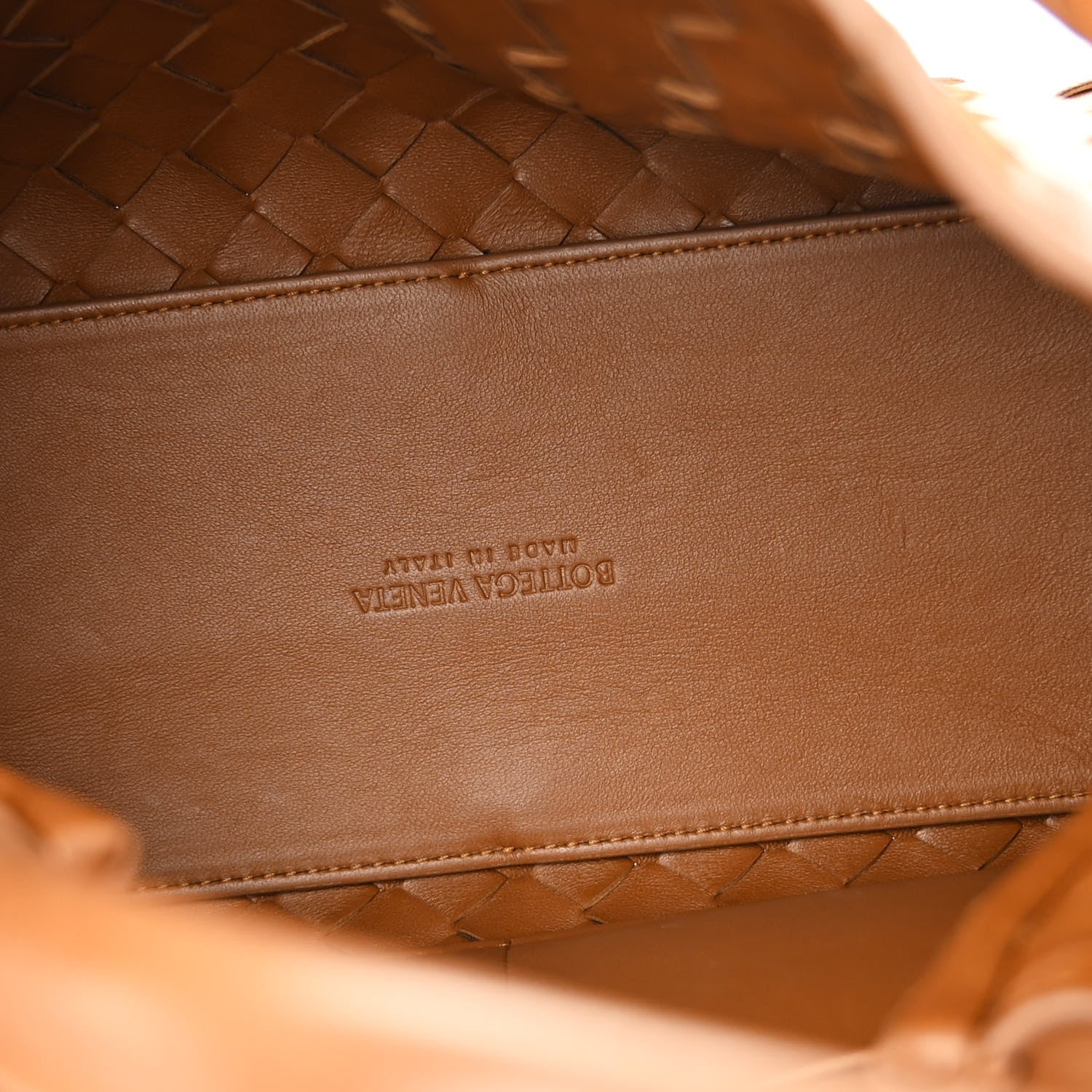 Bottega Veneta Nappa Intrecciato Medium Andiamo Shoulder Bag Cognac 5 of 11