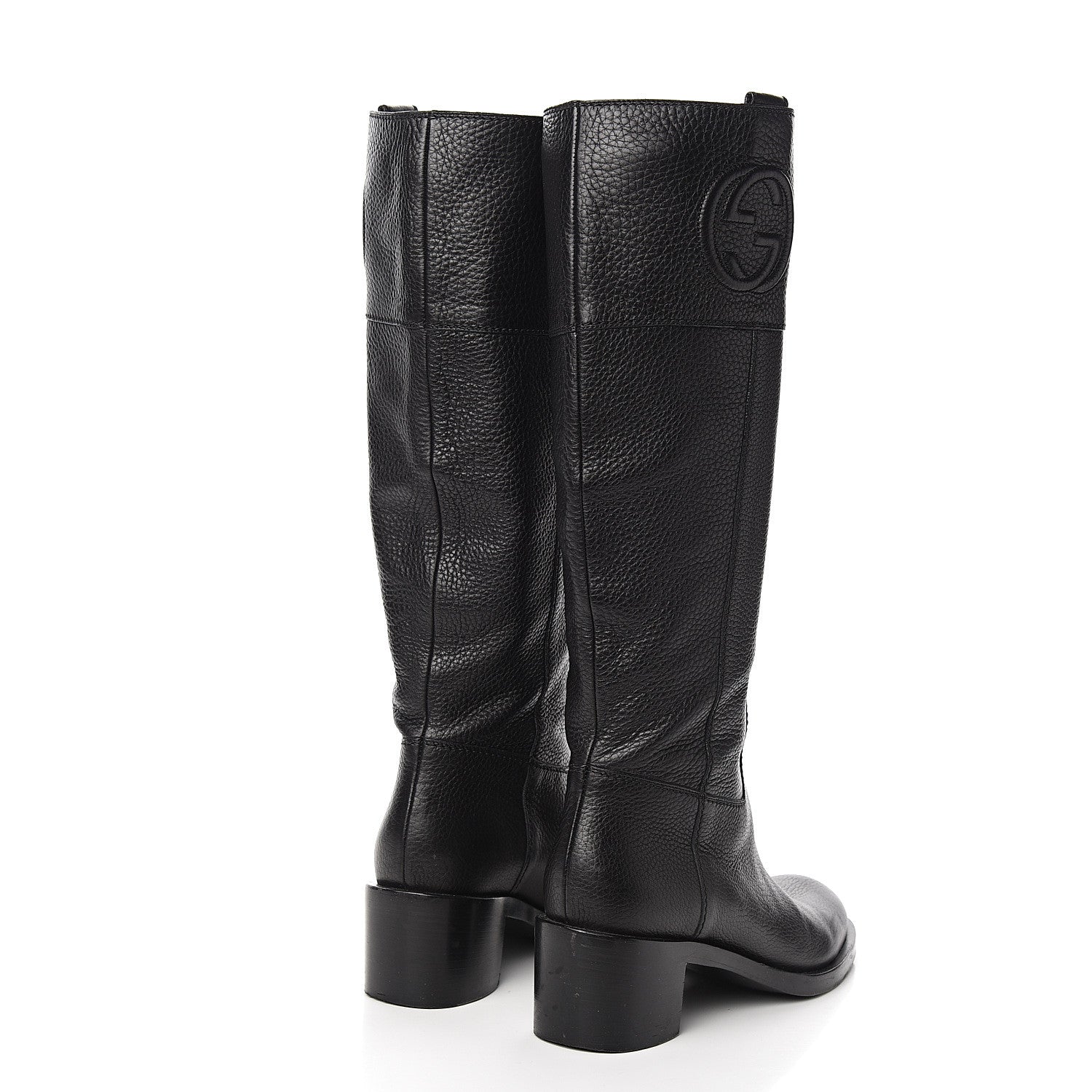 Gucci Calfskin Interlocking G Boots 40.5 Black 4 of 10