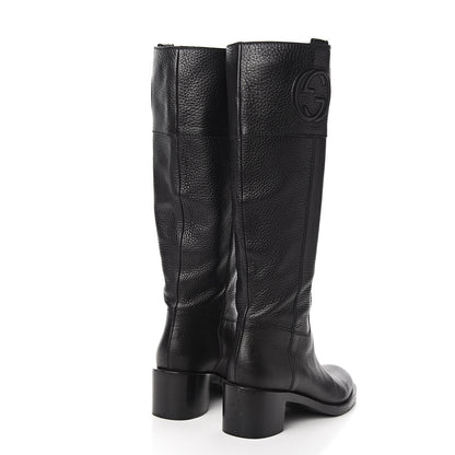 Gucci Calfskin Interlocking G Boots 40.5 Black 4 of 10