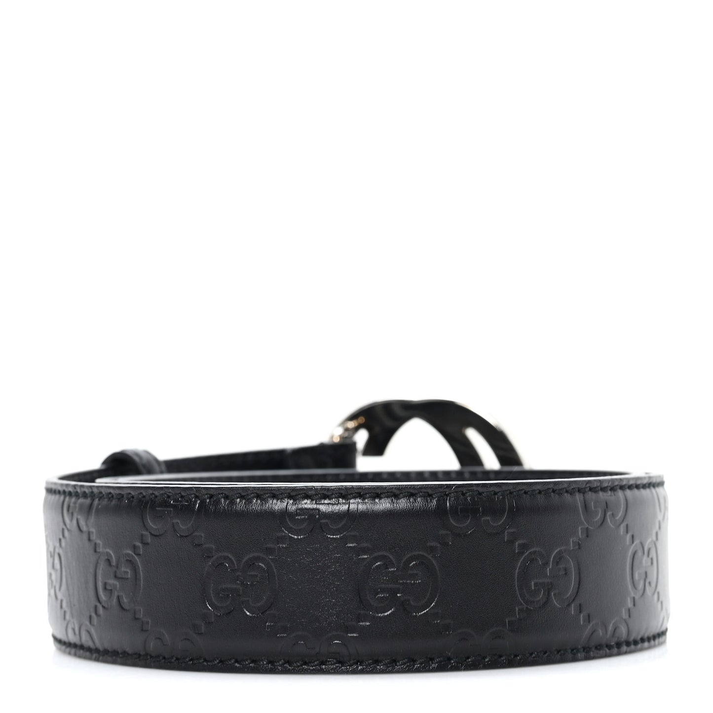 Guccissima Interlocking G Belt 85 34 Black