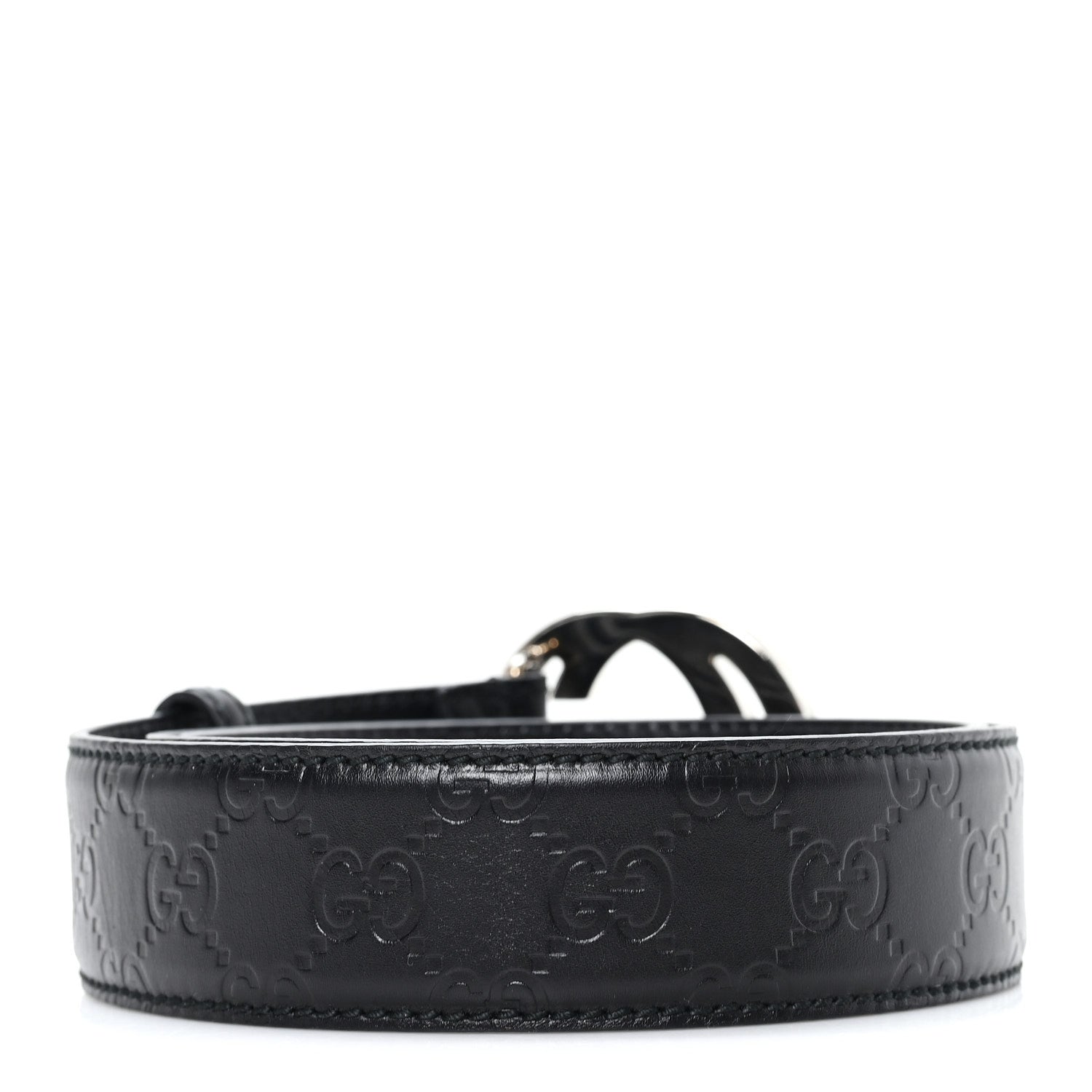 Gucci Guccissima Interlocking G Belt 85 34 Black 2 of 4