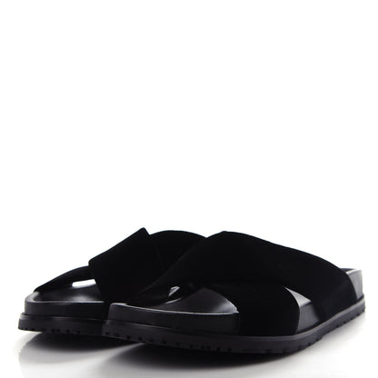 Saint Laurent Velluto Master Jimmy Joan Cross Slides 39.5 Black 3 of 10
