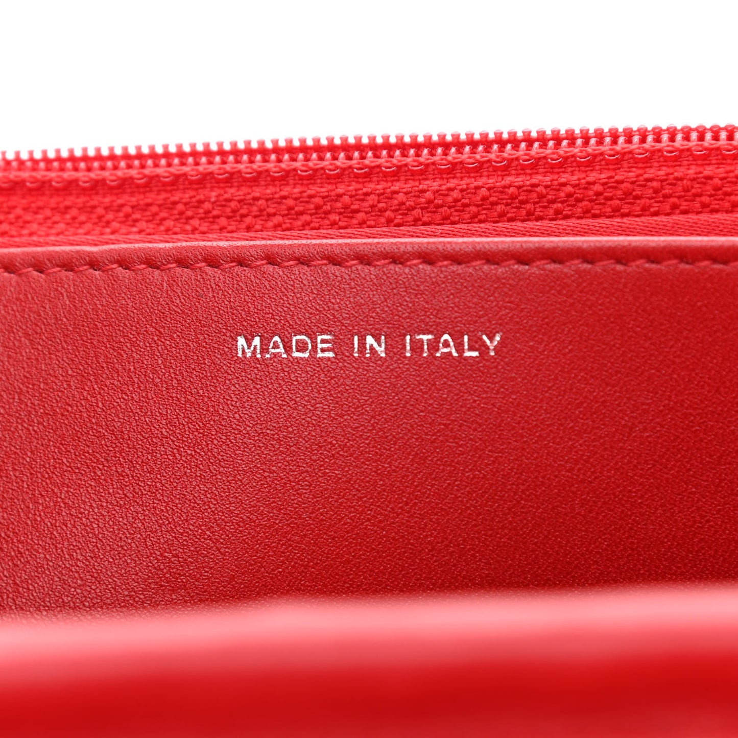 Patent Camellia Embossed Wallet On Chain WOC Dark Red