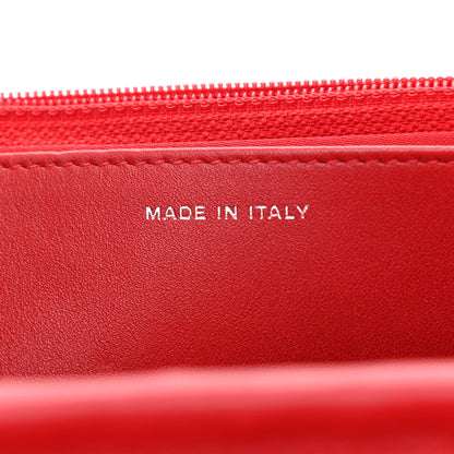 Chanel Patent Camellia Embossed Wallet On Chain WOC Dark Red 7 of 12