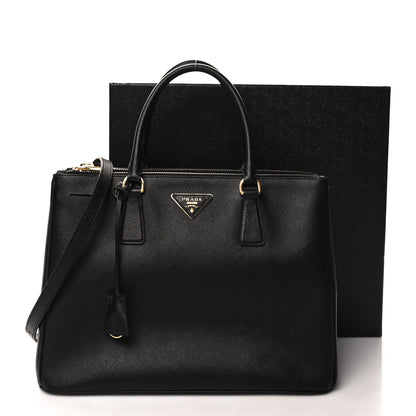 Prada Saffiano Medium Galleria Double Zip Tote Black 11 of 11