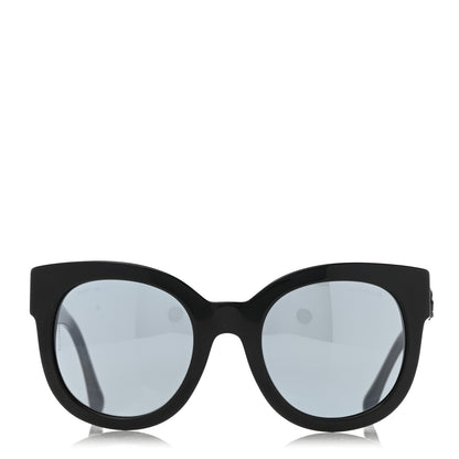 Chanel Acetate Butterfly Signature CC Sunglasses 5358 Black 2 of 8