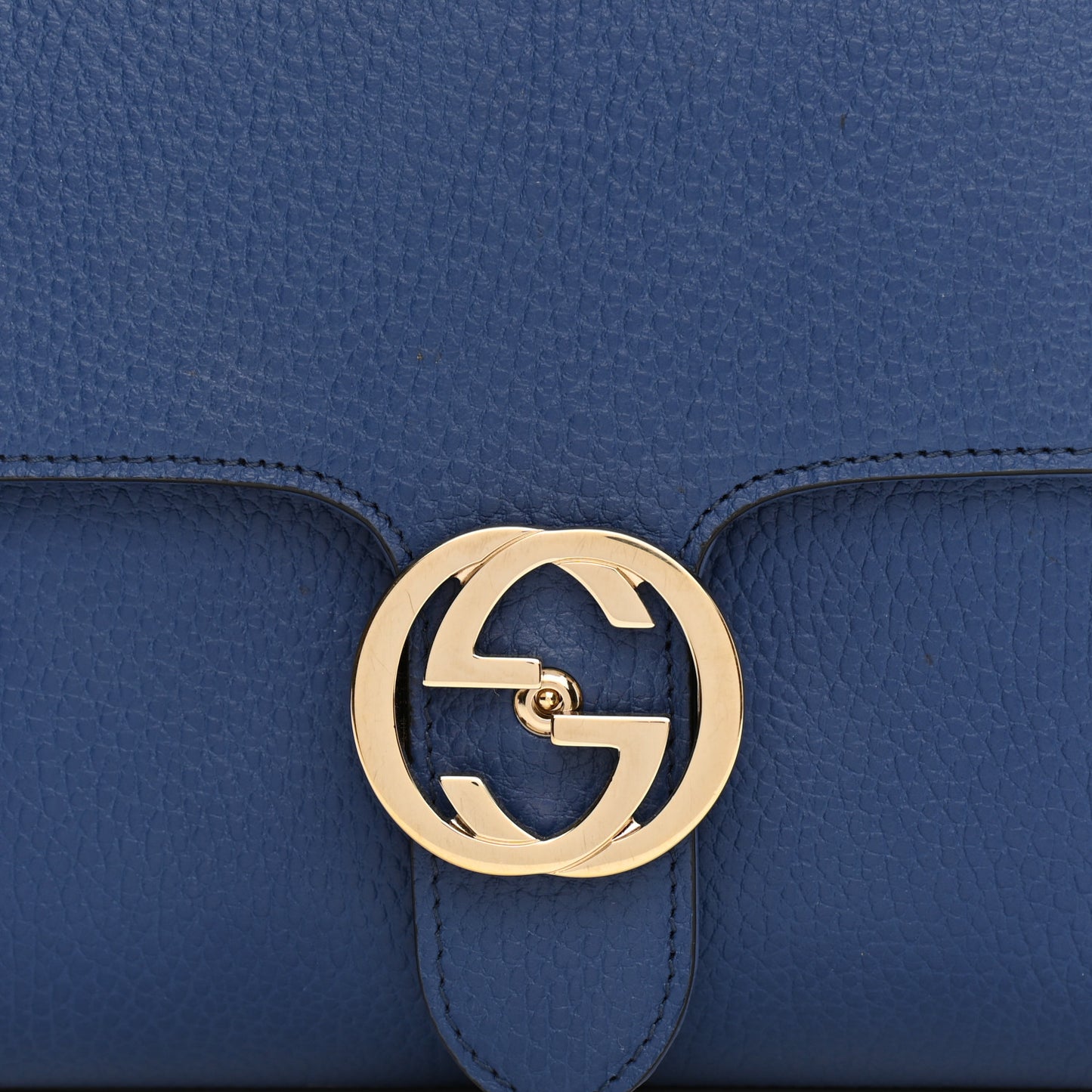 Dollar Calfskin Interlocking G Top Handle Shoulder Bag Caspian
