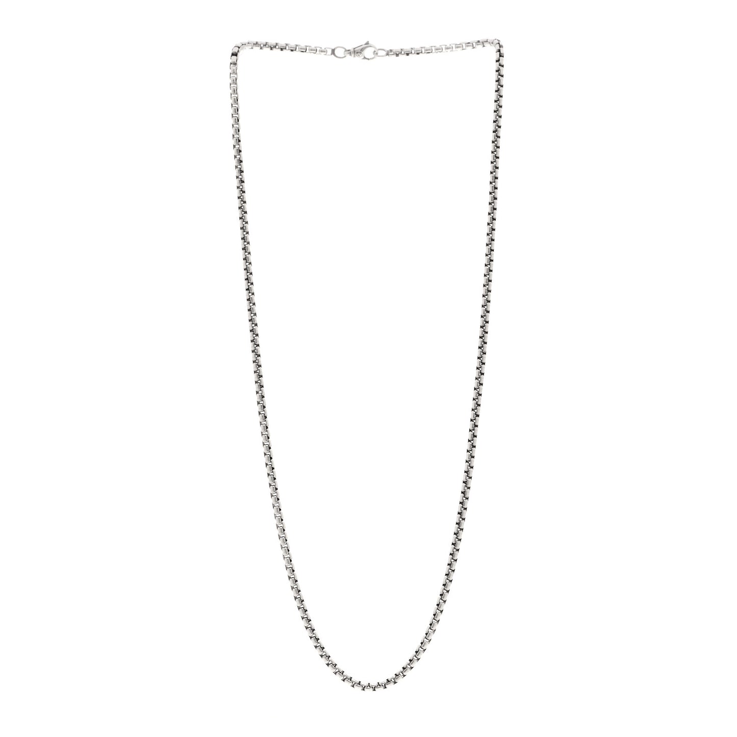 Sterling Silver 3.6mm Medium Box Chain Necklace 24"