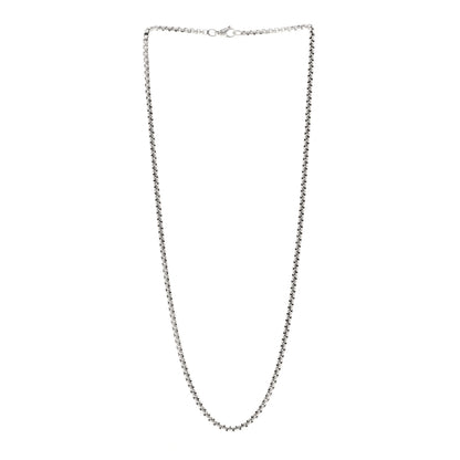 David Yurman Sterling Silver 3.6mm Medium Box Chain Necklace 24" 3 of 4