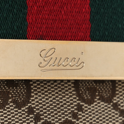 Gucci Monogram Calfskin Ladies Web Continental Wallet Beige Ebony Cocoa 8 of 8
