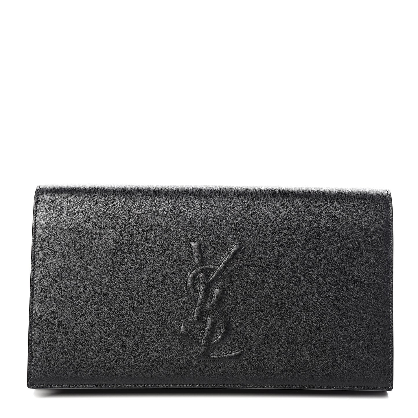 Calfskin Monogram Large Belle De Jour Clutch Black