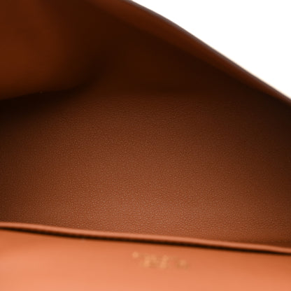 Hermes Swift Horseshoe Kelly Pochette Clutch Nata Gold 20 of 32
