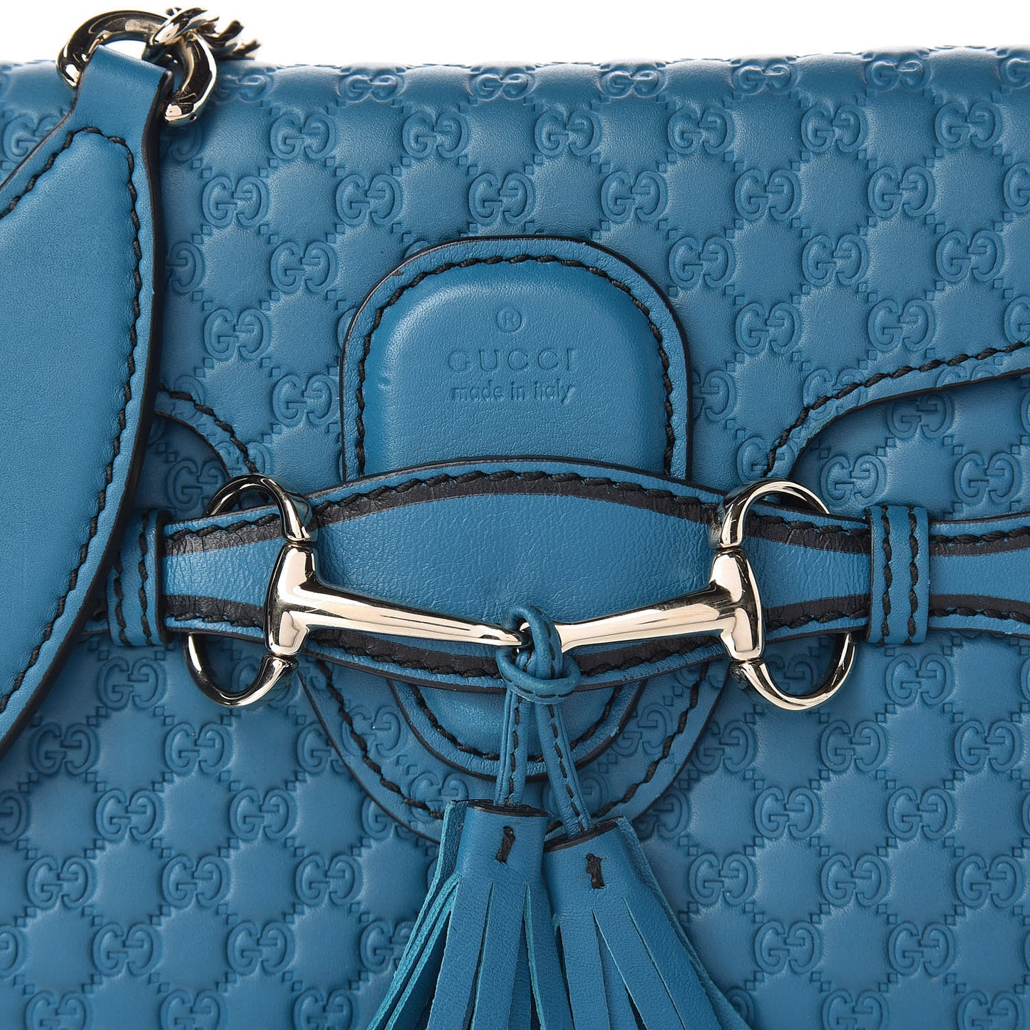 Microguccissima Mini Emily Shoulder Bag Deep Cobalt