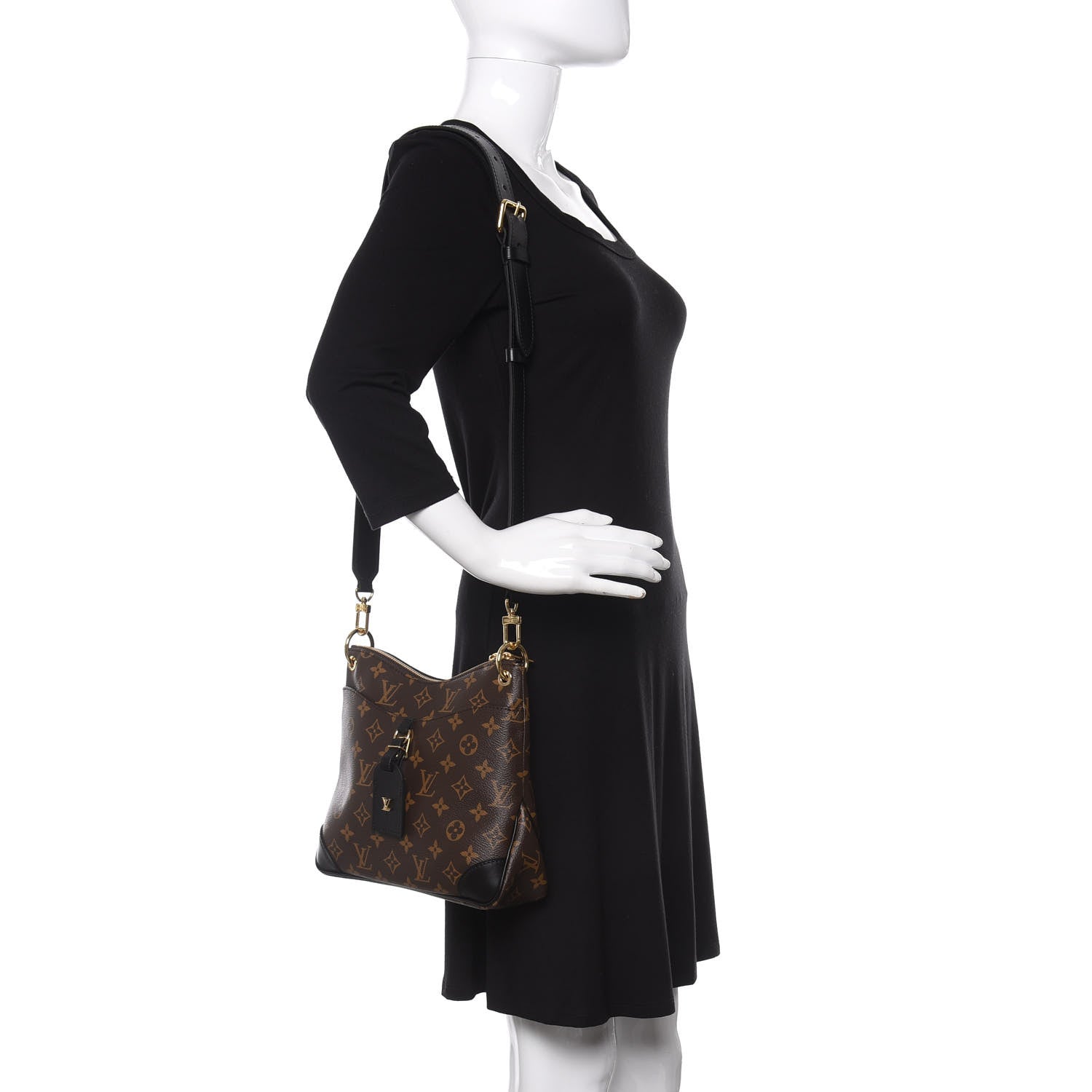 Louis Vuitton Monogram Odeon PM Black 2 of 11