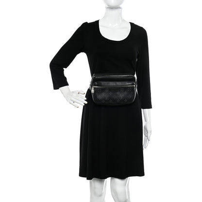 Louis Vuitton Taiga Monogram Eclipse Outdoor Bum Bag Black 2 of 9