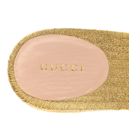 Gucci Malaga Kid Lifford Calfskin GG Mid Heel Slide Sandals 35 Skin Rose Dusty White 7 of 12